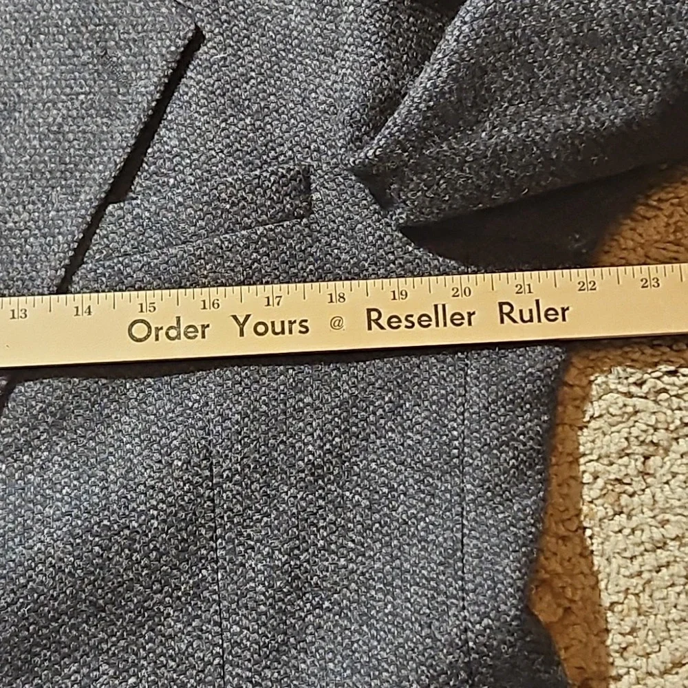 American‎ Trend Blazer Mens 42R Wool Sport Coat Houndstooth Blue Gray